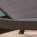 Kauai - Modern Style Pe Wicker Chaise Lounge - Brown Multi