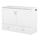 Murphy Wall Bed With Drawer And A Set Of Sockets & USB Ports, Pulley Structure Design