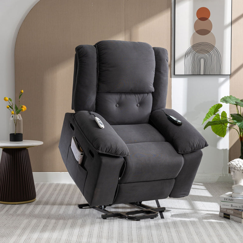 Massage Recliner Power Lift Chair With Adjustable Massage And Heating Function