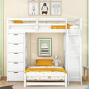 Bunk Bed With LED Light And USB Ports