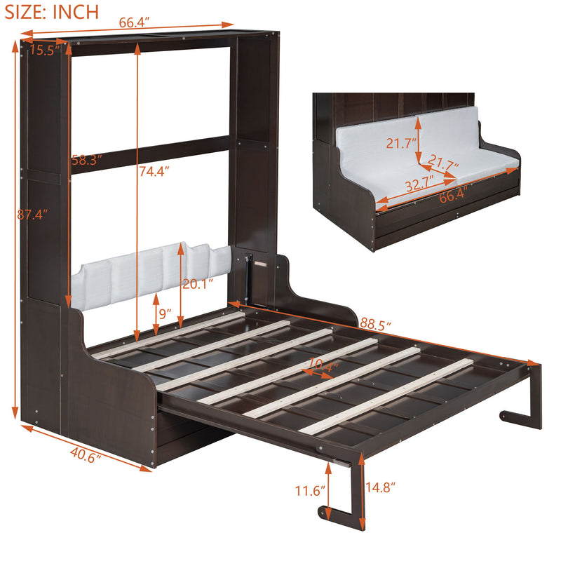 Murphy Wall Bed With Cushion, Space Saving Design, And Construction