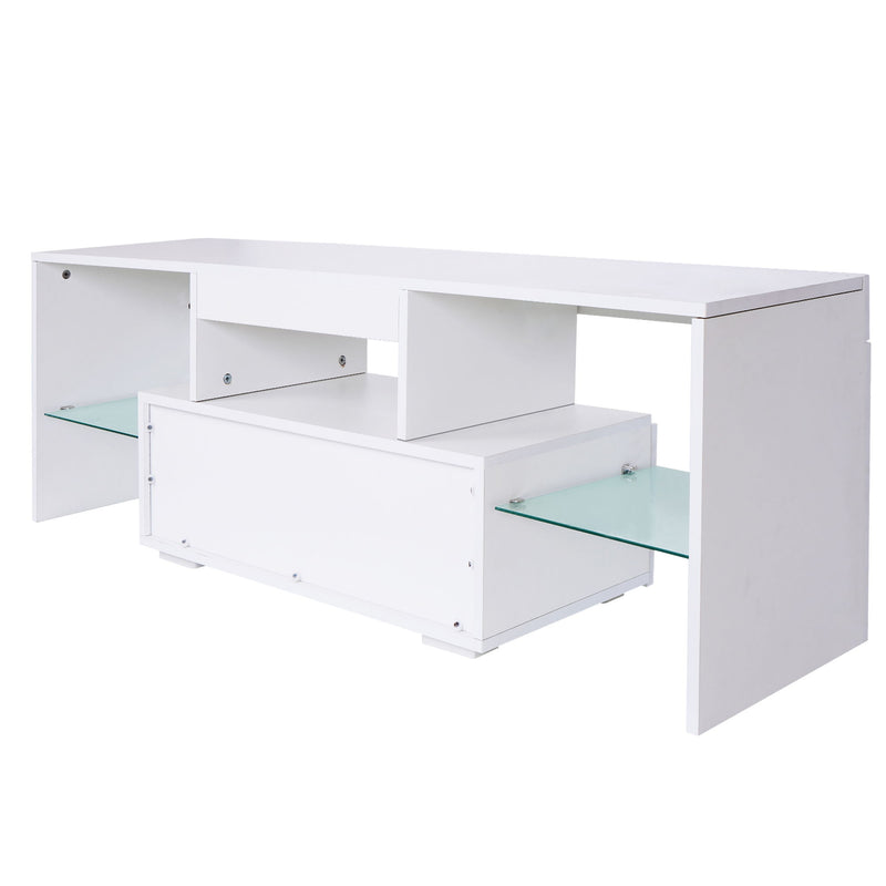 TV Stand With Storage 43" LED Modern TV Media Console Entertainment Center With Drawer TV Cabinet For Living Room Bedroom - White