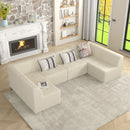 Modern Minimalist Corduroy Corner Sofa Sleeper
