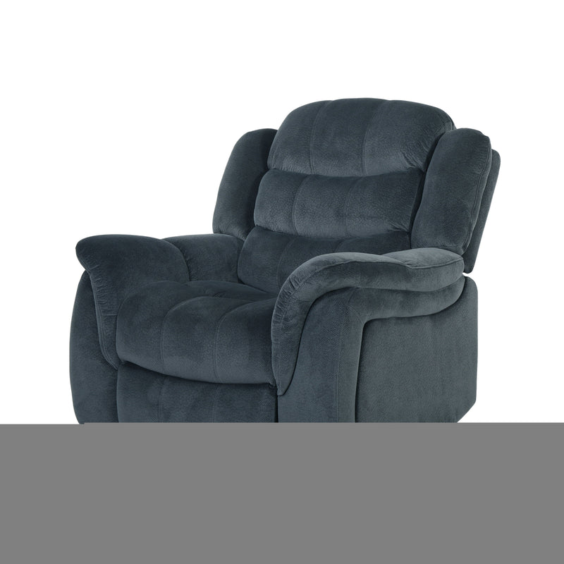 Classic Design, Plush Fabric, Glider Recliner