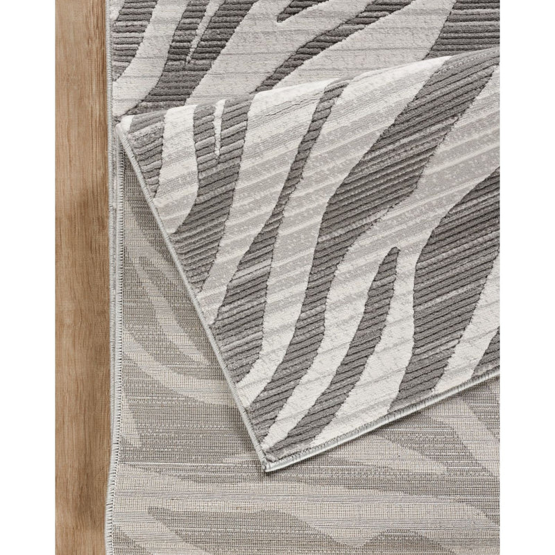 Geometrix - 5'3" X 7'3" Area Rug Geometric & 3D Effect - Ivory / Gray