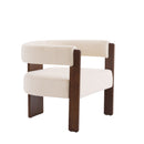 Modern Upholstered Accent Arm Chair With Barrel Back Design