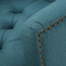Harrison - Tufted Club Chair With Plush Cushion And Studded Trim - Dark Teal