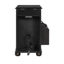 Vintage Flip Top Side Table With USB Ports