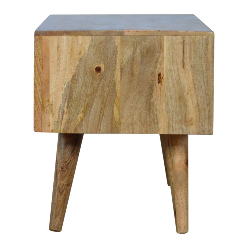 Pineapple Carve Sliding Media Unit - Oak