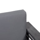 Acacia Wood Loveseat And Coffee Table Set With Cushions