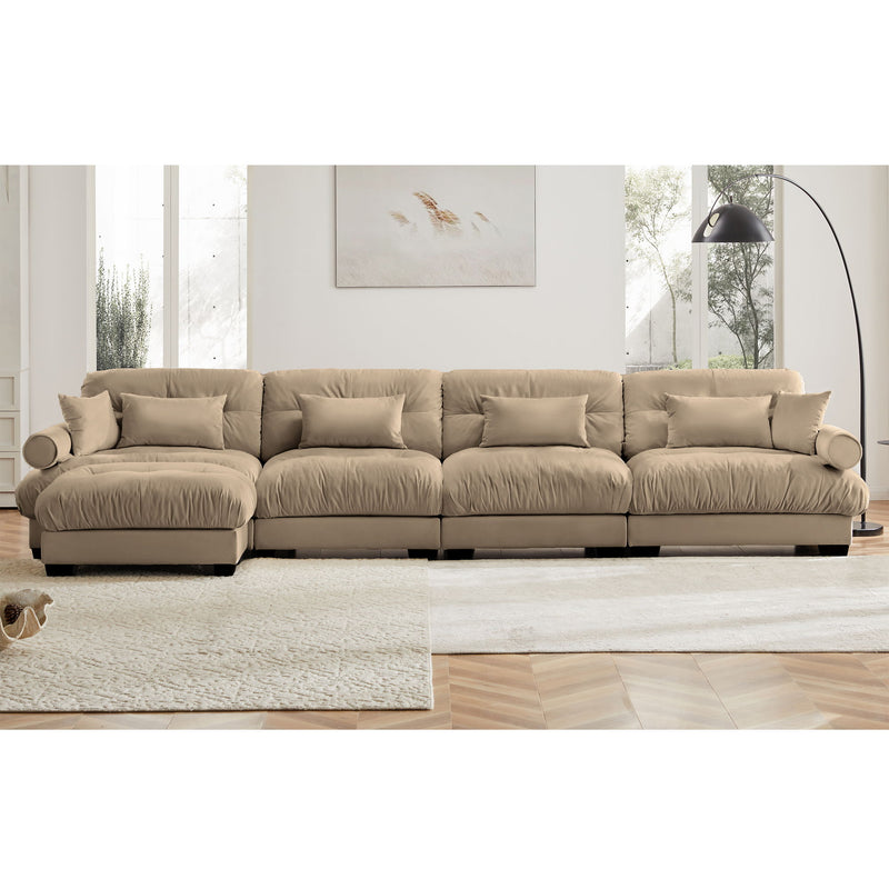 Super Comfort Oversized Modular Sectional Sofa With Movable Ottoman