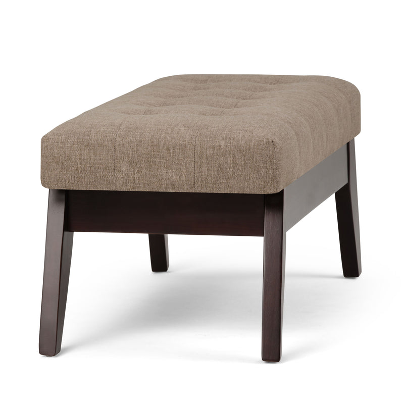 Draper - Upholstered Mid Century Tufted Ottoman Bench