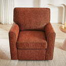 360° Swivel Accent Barrel Armchair With Side Pockets, Compact Design