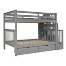 Bunk Bed With Shelves And 6 Storage Drawers