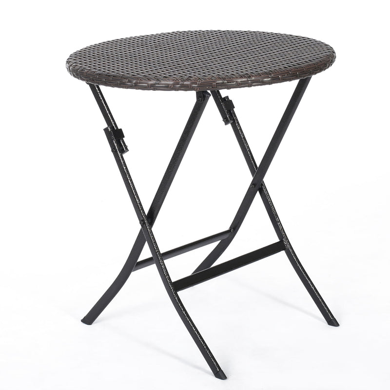 3 Piece Bistro Set With Water Resistant Cushions And 2 Chairs - Brown Multi
