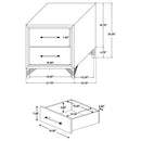 Lucia - 2-Drawer Nightstand - White