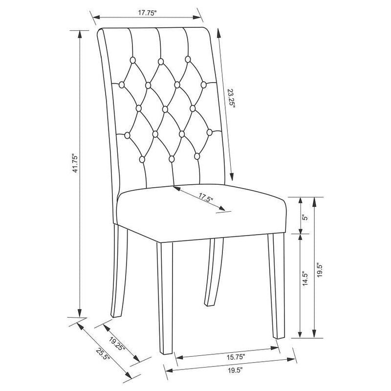 Douglas - Upholstered Dining Side Chair (Set of 2) - Oatmeal