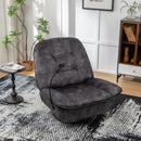Modern Swivel Gliding Recliner Chair With Rocking Function And Phone Holder, Large Comfortable