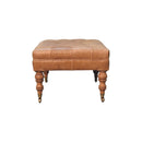 Buffalo - Leather Ottoman With Castor Legs