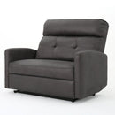 Alma - Contemporary Upholstered Loveseat Recliner - Slate