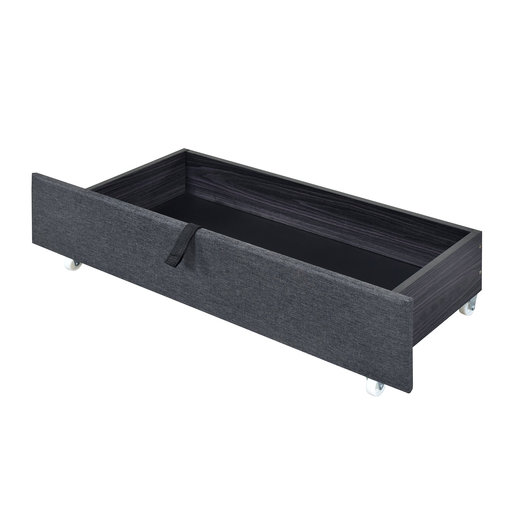 Full Size Upholstered Platform Bed with LED Frame and 4 Drawers, Linen Fabric, Gray - Atlantic Fine Furniture Melbourne FL