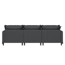 3 Seat Sofa Module For Modular Sectional Wide Seat Cloud Couch With Throw Pillows Upholstered