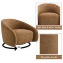 Zoey - Accent Chair With Swivel - Chocolate Suede