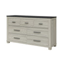 Augusta - Dresser, 7 Spacious Drawers, Block Feet - Beige Brown