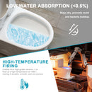 1 Piece Toilet For Bathroom, Soft Closing Seat, Dual Flush 1.1 / 1.6 Gpf - White