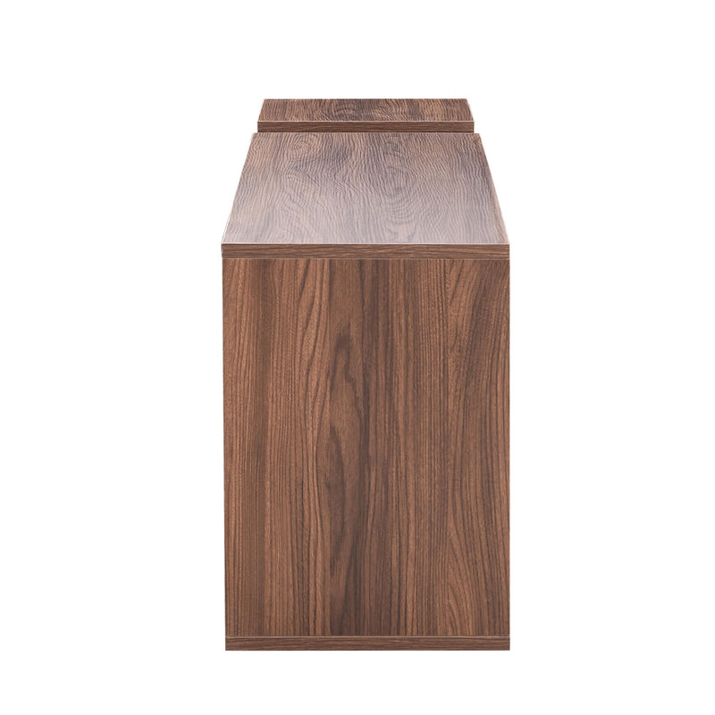 Minimalist Cube TV Stand With Adjustable Open Storage Shelves