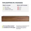 Modern Minimalist Bathroom Cabinet With Soft Close Drawers And Floating Mounting Design