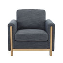 Harmonia - Classic Fabric Upholstered Armchair With Rubber Wood Frame