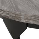 Coffee Table With Wood Patterned Tabletop And Iron Frame - Gray