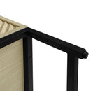 Carved 4 Door Sideboard With Storage, Adjustable Shelf