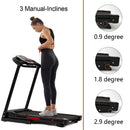 Folding Treadmills For Home - 3.5Hp Portable Foldable With Incline, Electric Treadmill For Running Walking Jogging Exercise With 12 Preset Programs, Indoor Workout Training Space Save Apartment, App - Black