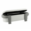 Large Versatile Storage Ottoman Bench: Spacious, Durable, Stylish - White / Light Gray