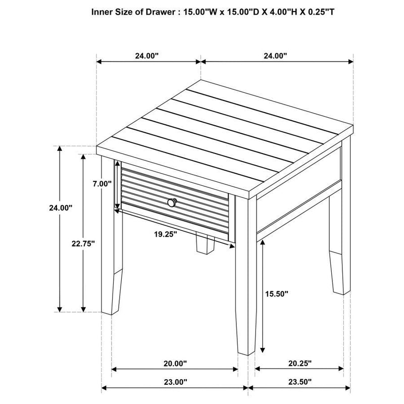 Concord - Coffee And End Table Set Distressed