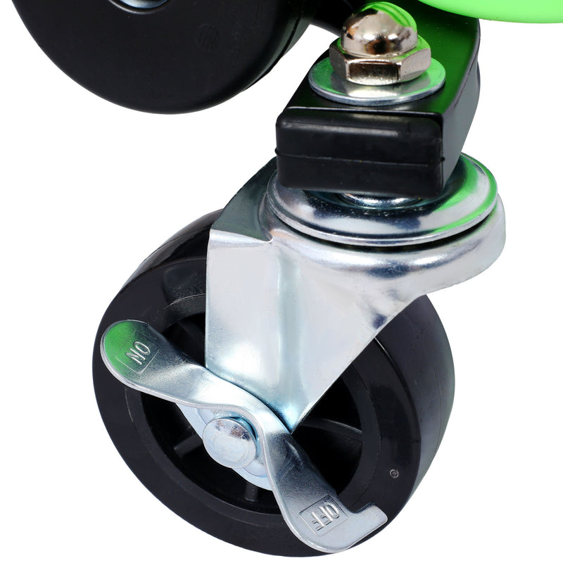 Heavy Duty Mechanic Stool With Tool Storage 300 Lbs Capacity Hdpe - Green