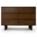 Dubrovnik - Mid-Century Modern Dresser With 6 Drawers - Brown