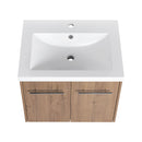 Modern Floating Bathroom Vanity With Resin Sink, Soft Close Doors