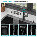 Drop-In Stainless Steel Kitchen Sink With Pull-Out Faucet And Soap Dispenser