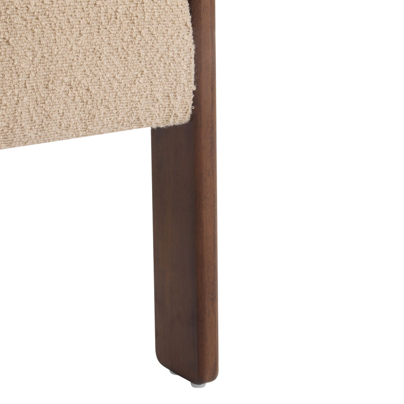 Modern Upholstered Accent Arm Chair With Barrel Back Design