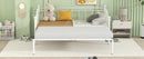 Twin Size Metal Daybed with Trundle, Daybed with Slat No Box required White
