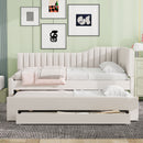 Upholstered Daybed With Trundle And 3 Drawers
