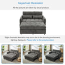 Loveseat Sofa Pull-Out Bed With Adjustable Backrest, 3 USB Ports And 2 Lumbar Pillows For Living Room