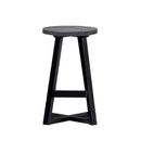 Rustic Distressed Round Dining Stool