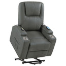 Armstrong - Upholstered Power Lift Massage Recliner