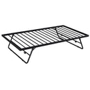 Full Size Metal Daybed with Twin Size Adjustable Trundle, Portable Folding Trundle, Black(OLD SKU:MF293736AAB)