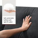 Modern Sectional Sofa With Throw Pillows, Cloud L Shaped Couch Set With Wide 4 Seat Comfy Couch Set With Movable Ottoman