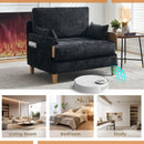 Mid Century Modern Foldable Sofa Bed, 3 In 1 Convertible Sleeper With 3 Pillows